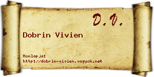 Dobrin Vivien névjegykártya