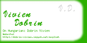 vivien dobrin business card